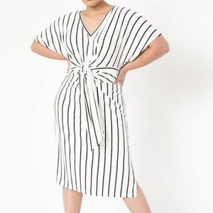 Eloquii Striped Wrap Around Dress